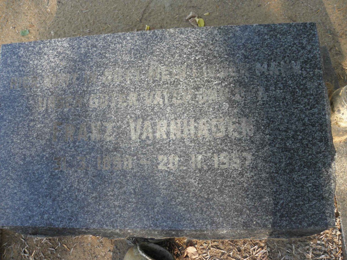 VARNHAGEN Franz 1898-1957