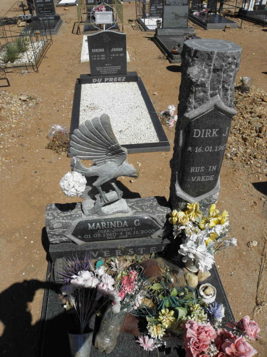 VERSTER Dirk J. 196?- &amp; Miranda G. JOUBERT 1960-2005