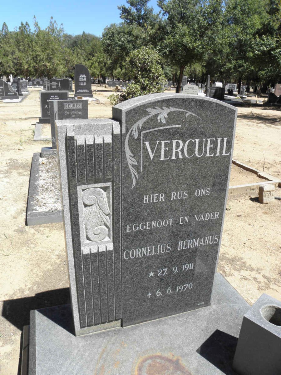 VERCUEIL Cornelius Hermanus 1911-1970