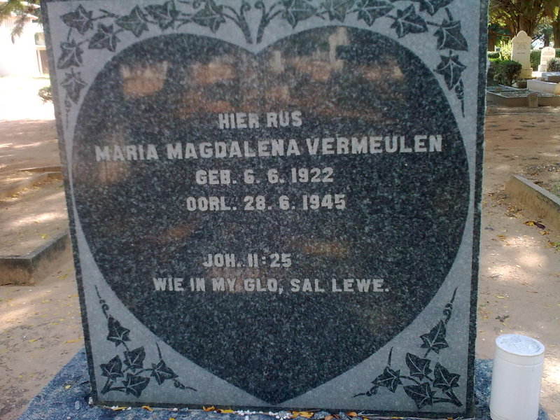 VERMEULEN Maria Magdalena 1922-1945