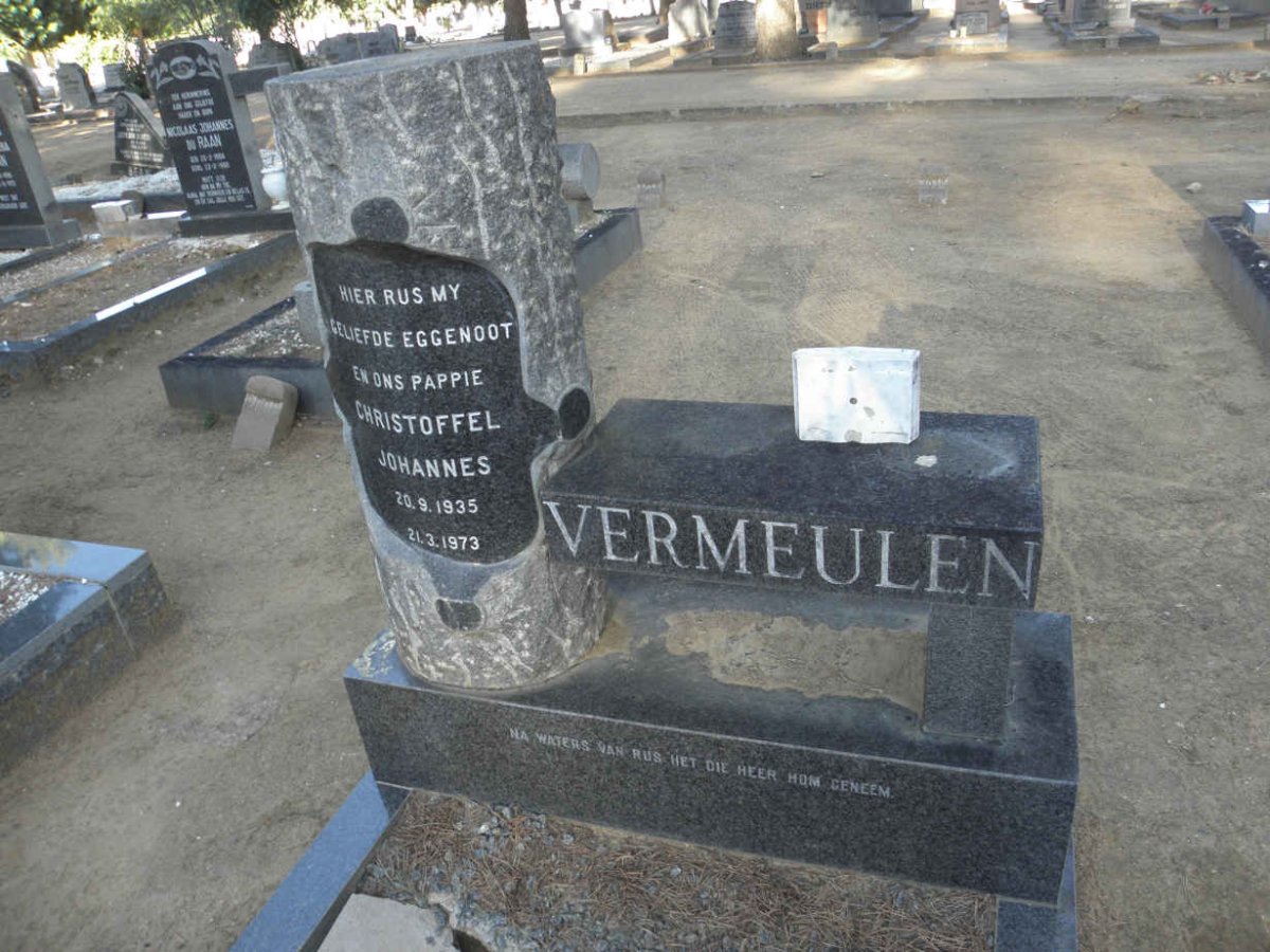 VERMEULEN Christoffel Johannes 1935-1973