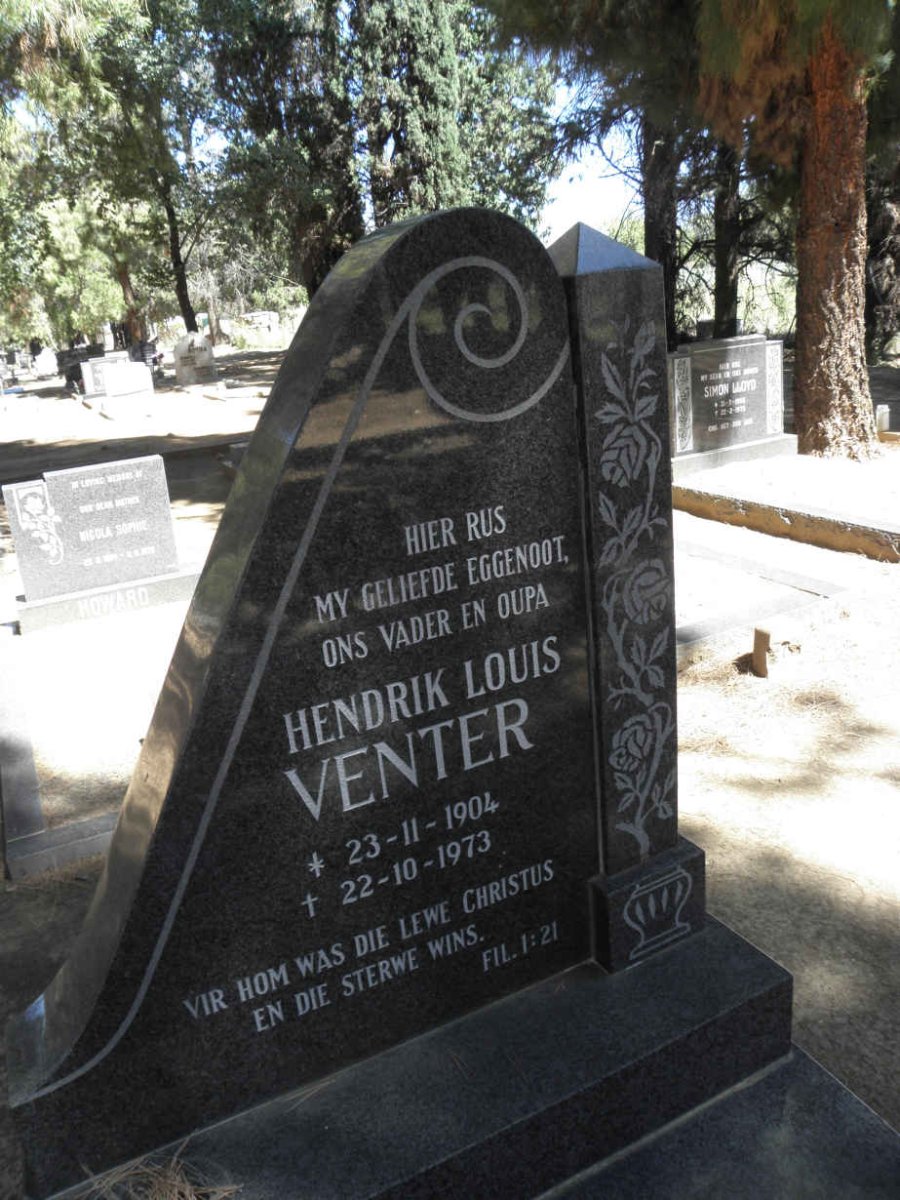 VENTER Hendrik Louis 1904-1973