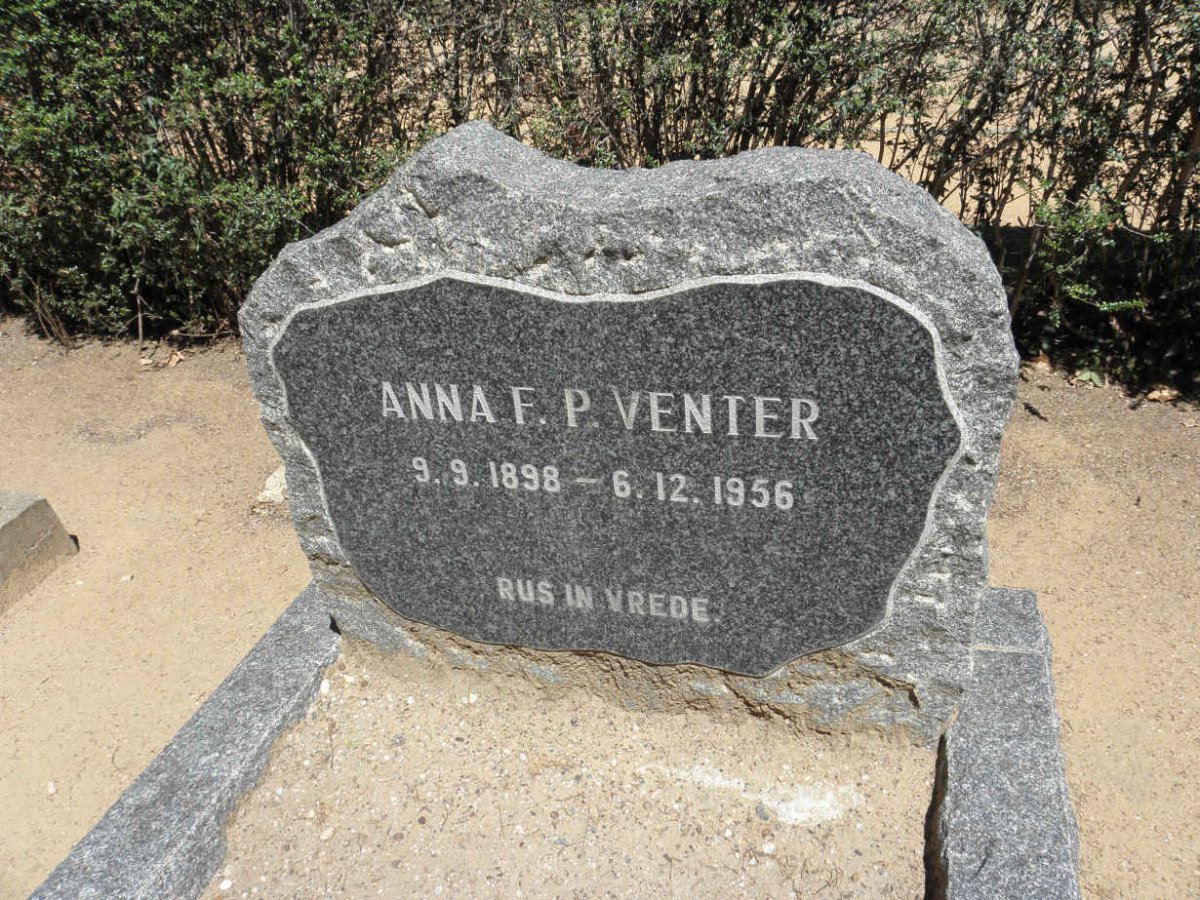 VENTER Anna F.P. 1898-1956