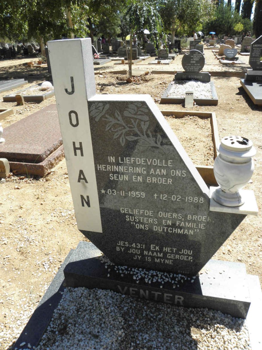 VENTER Johan 1959-1988