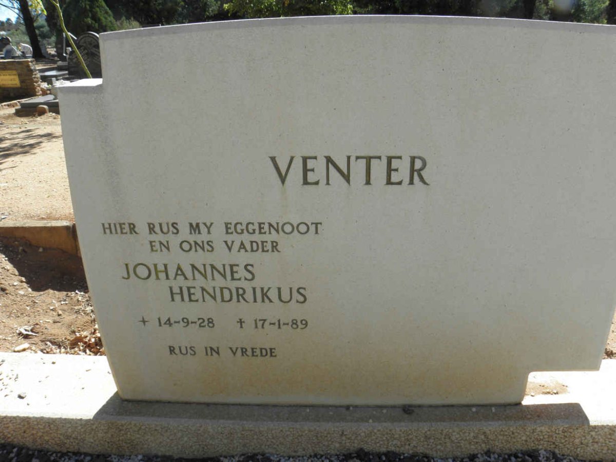 VENTER Johannes Hendrikus 1928-1989