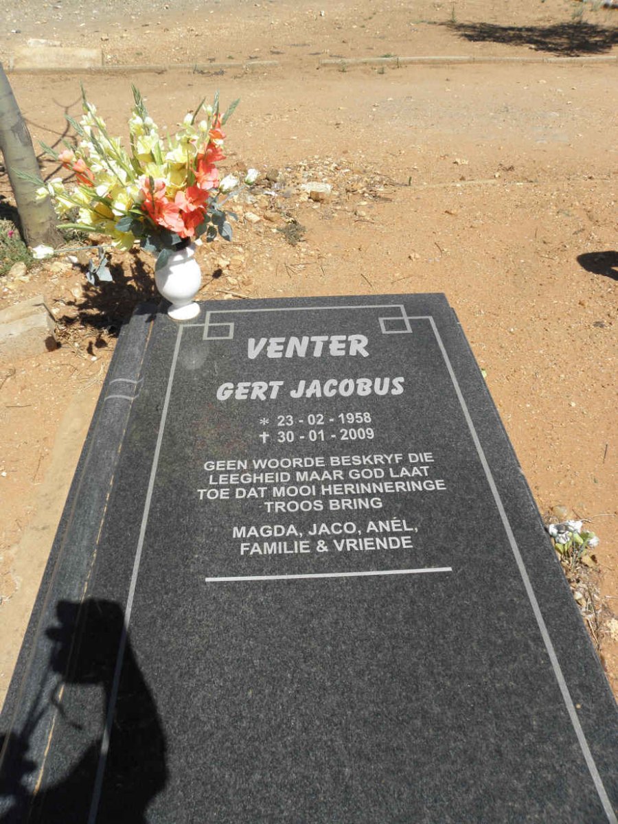 VENTER Gert Jacobus 1958-2009