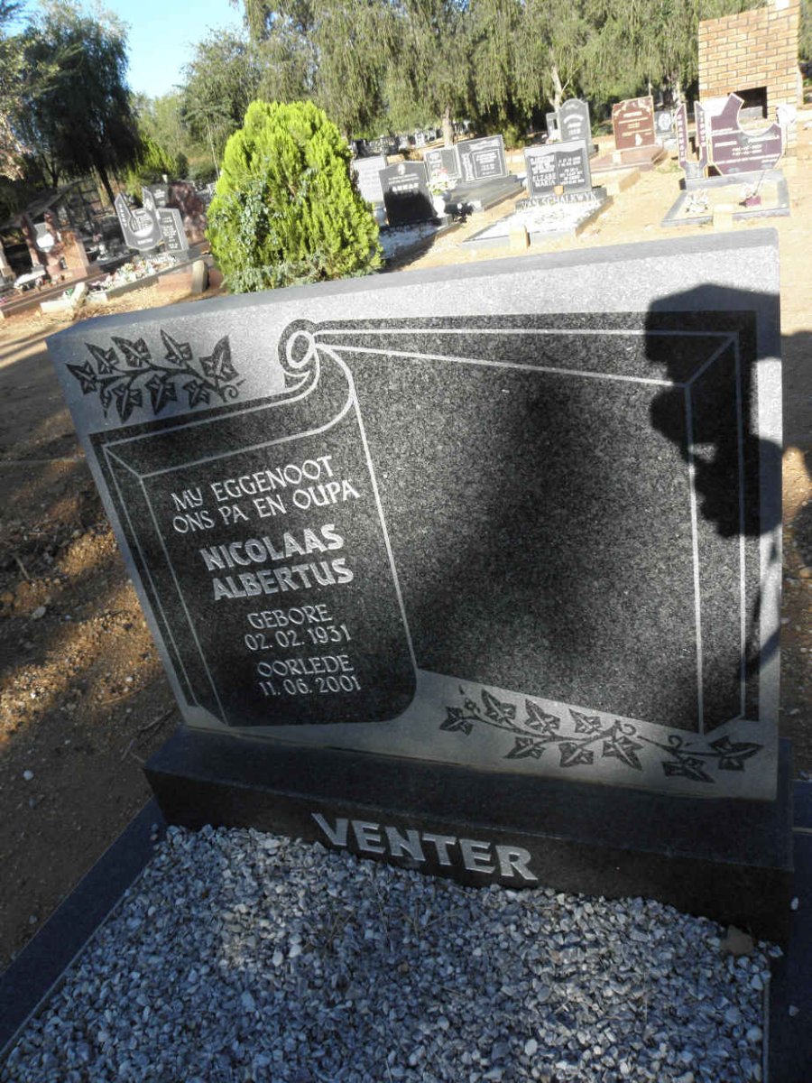 VENTER Nicolaas Albertus 1931-2001