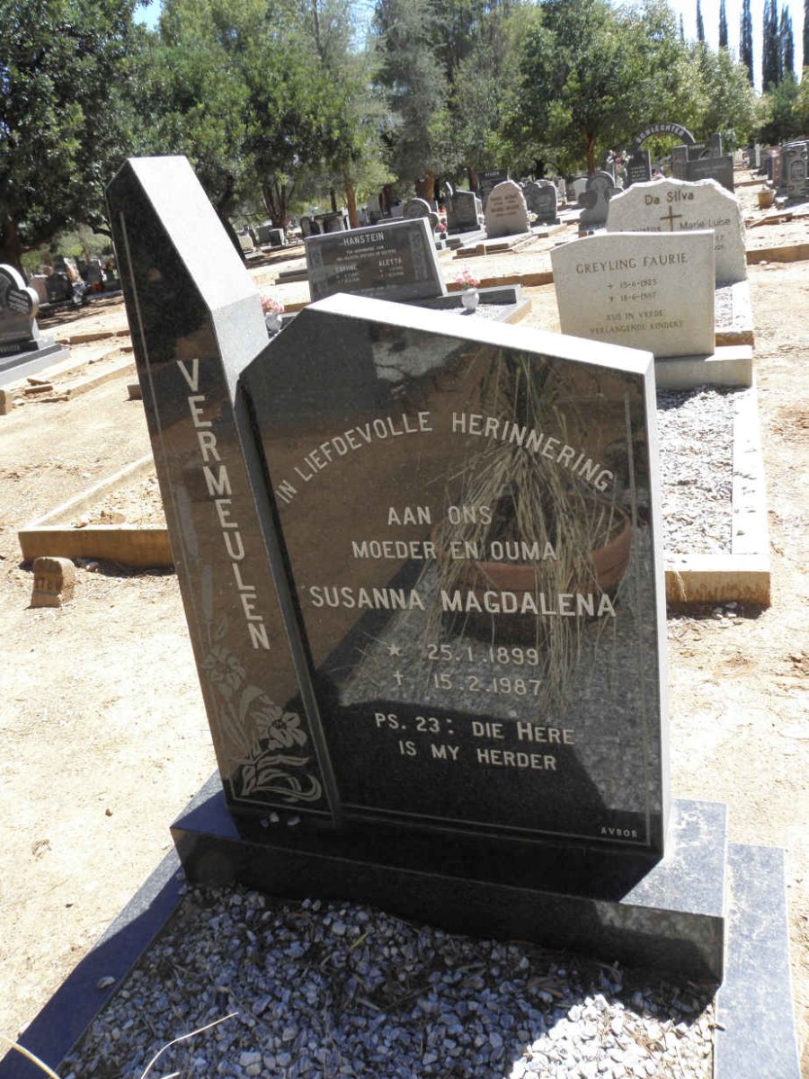 VERMEULEN Susanna Magdalena 1899-1987