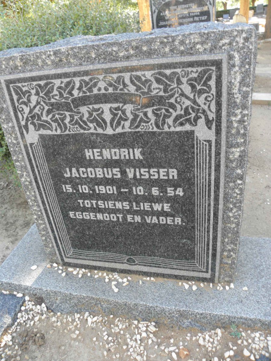 VISSER Hendrik Jacobus 1901-1954