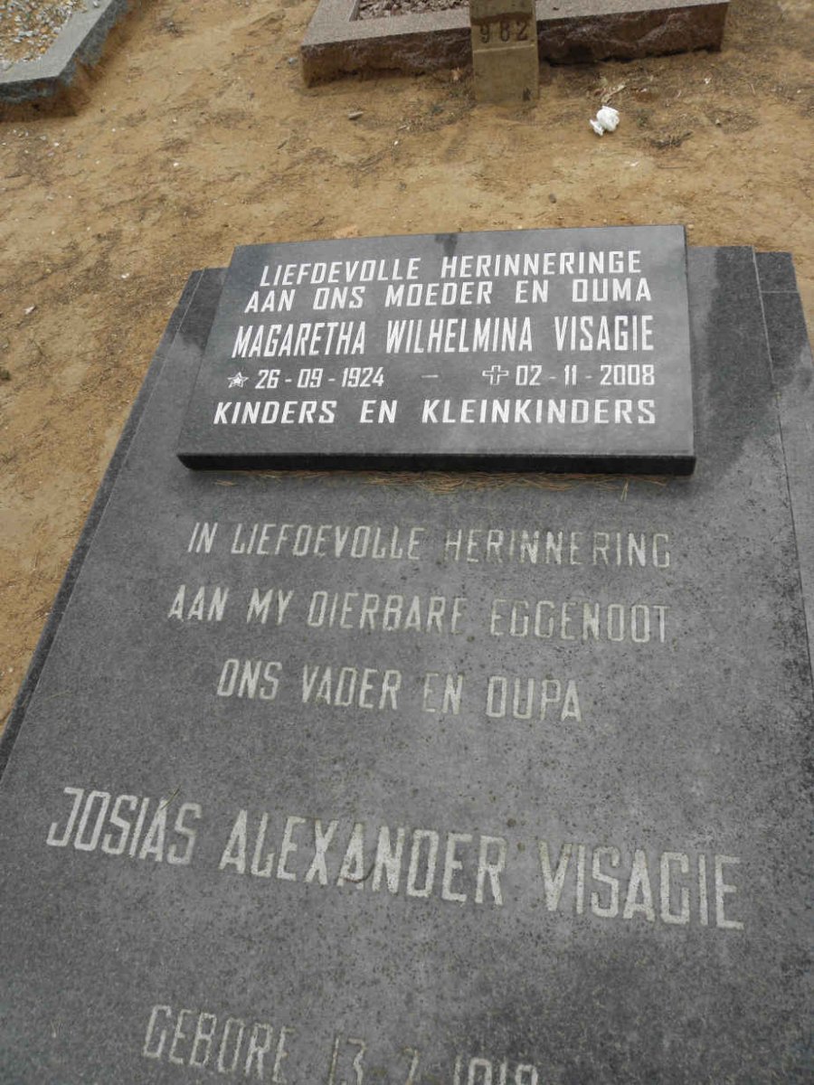 VISAGIE Magaretha Wilhelmina 1924-2008