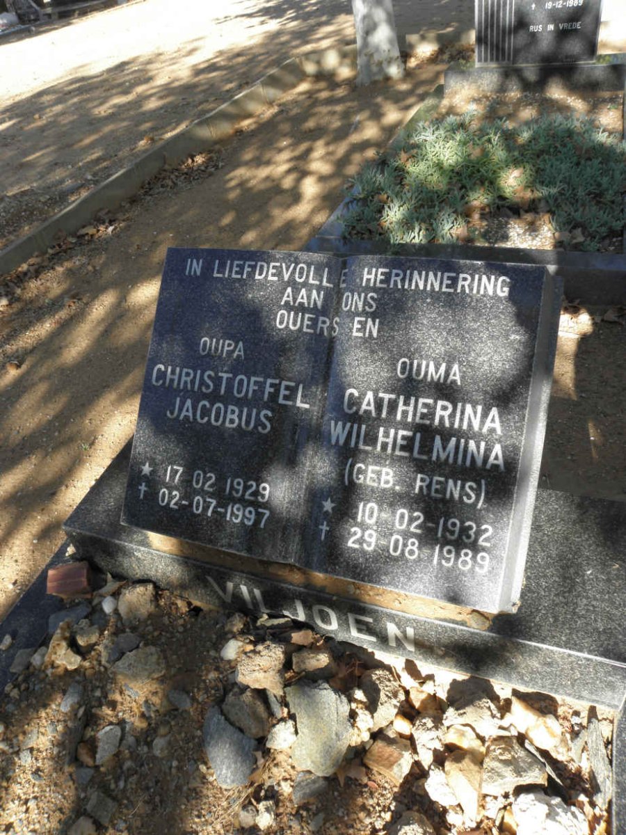 VILJOEN Christoffel Jacobus 1929-1997 &amp; Catherina Wilhelmina RENS 1932-1989