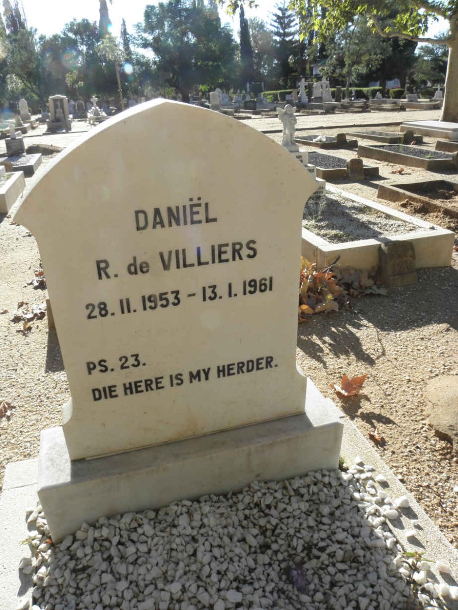 VILLIERS Daniël R., de 1953-1961