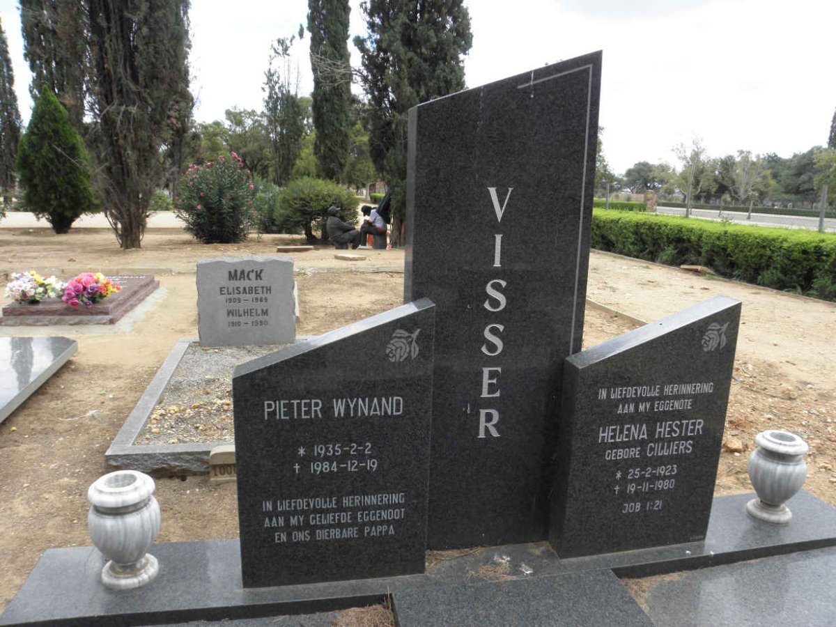 VISSER Pieter Wynand 1935-1984 &amp; Helena Hester CILLIERS 1923-1980