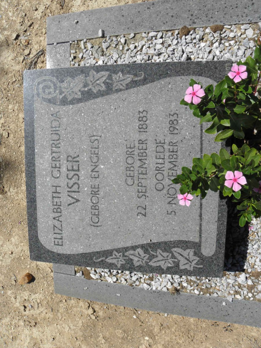 VISSER Elizabeth Gertruida nee ENGELS 1883-1983