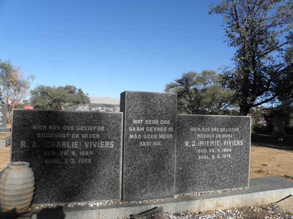 VIVIERS R.A. 1884-1956 &amp; W.J. 1894-1978