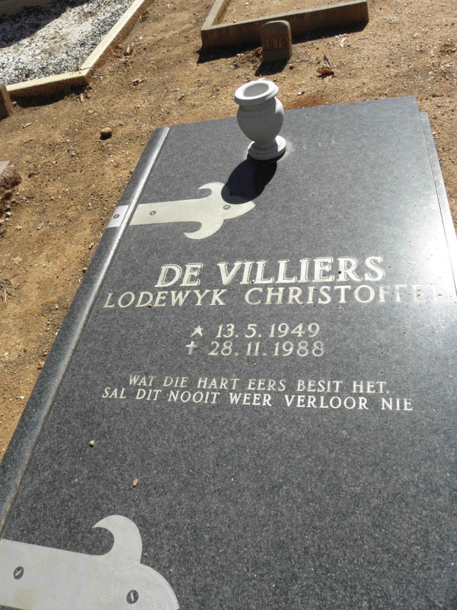 VILLIERS Lodewyk Christoffel, de 1949-1988