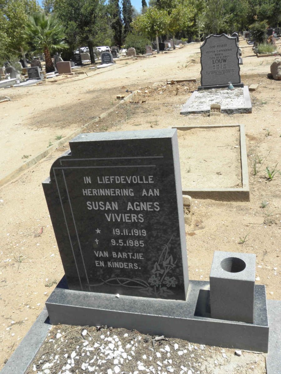 VIVIERS Susan Agnes 1919-1985