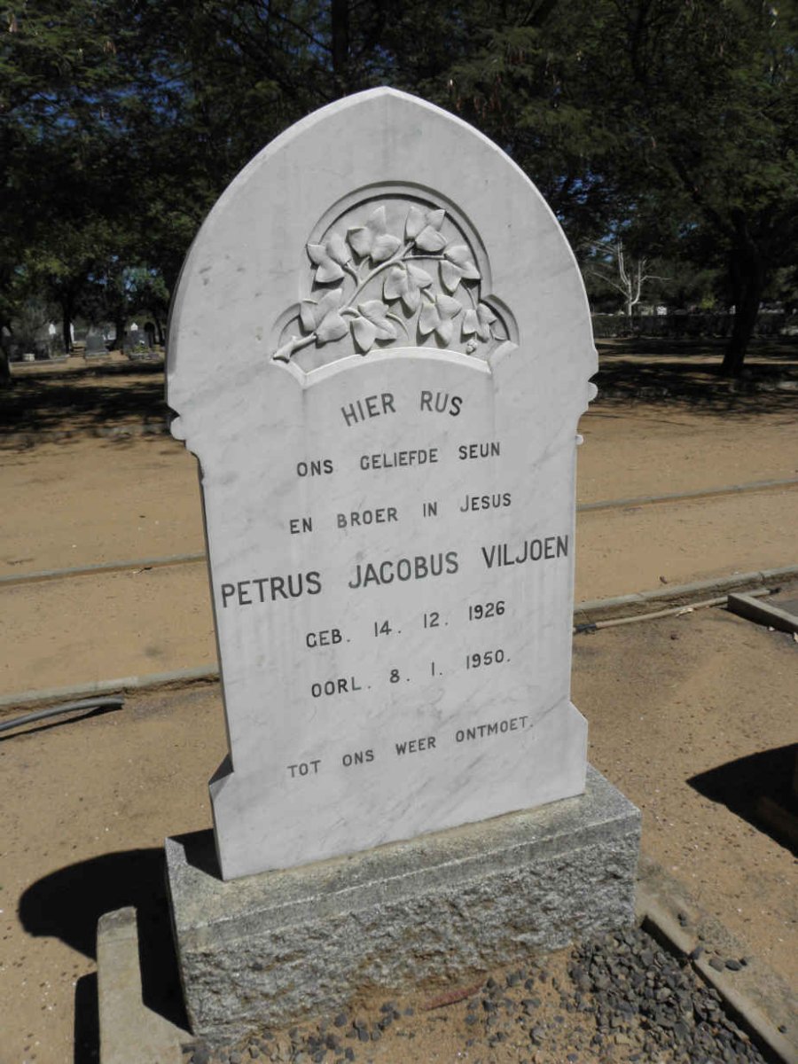 VILJOEN Petrus Jacobus 1926-1950