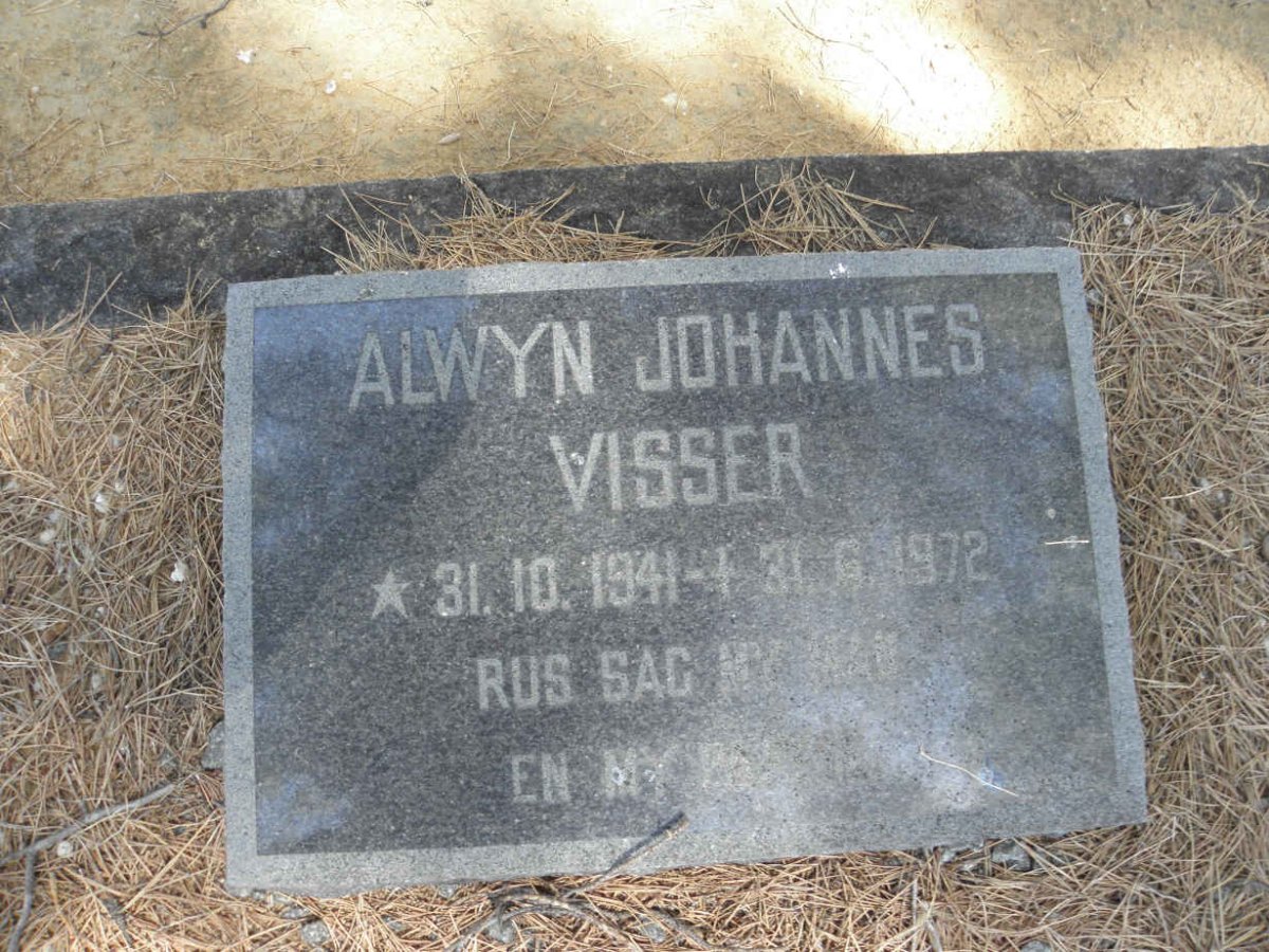 VISSER Alwyn Johannes 1941-1972