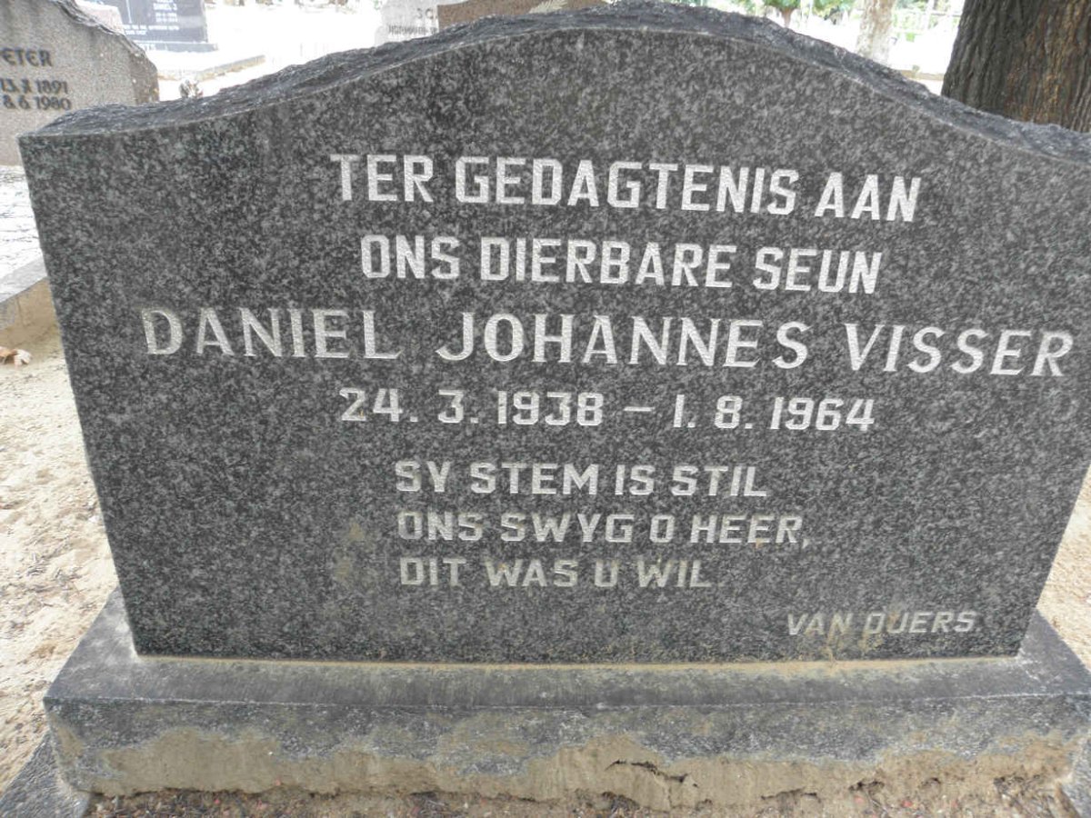 VISSER Daniel Johannes 1938-1964