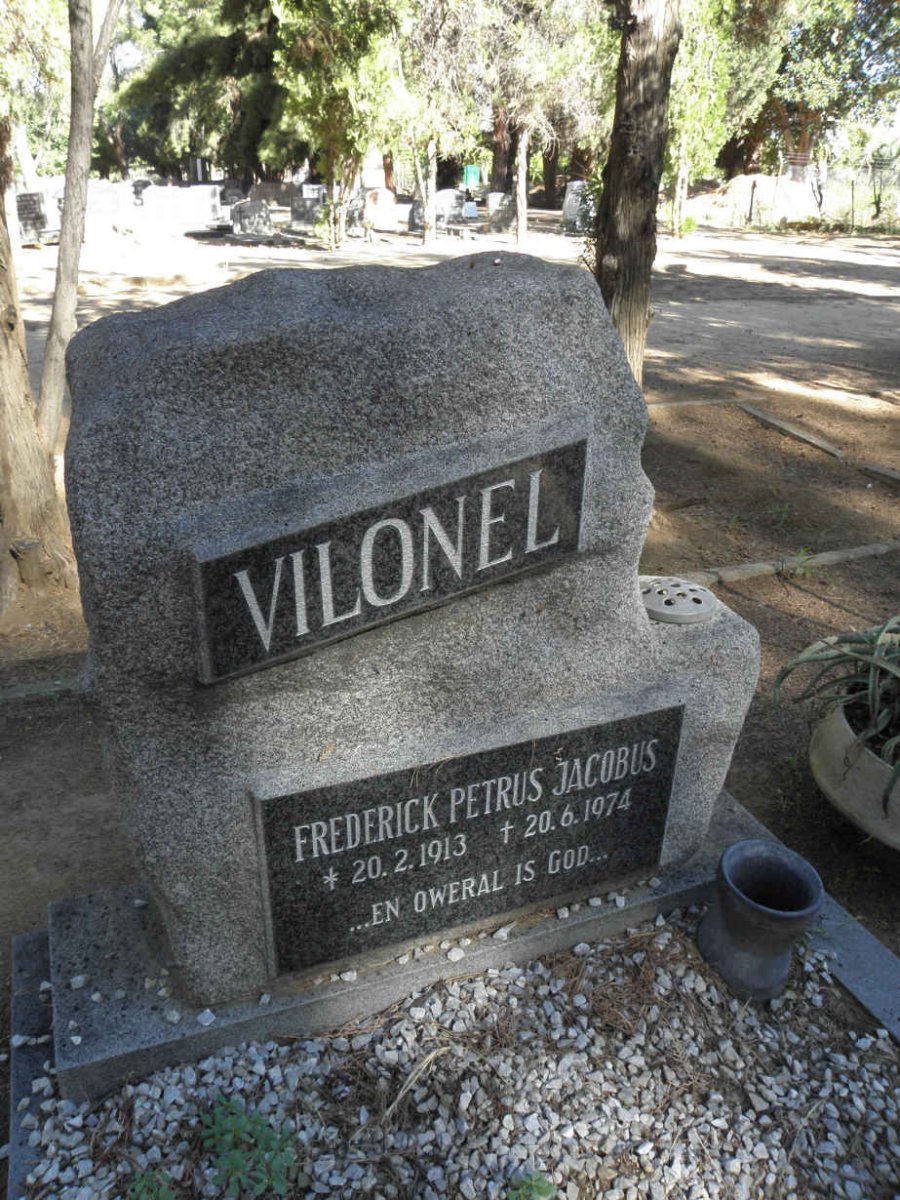 VILONEL Frederick Petrus Jacobus 1913-1974