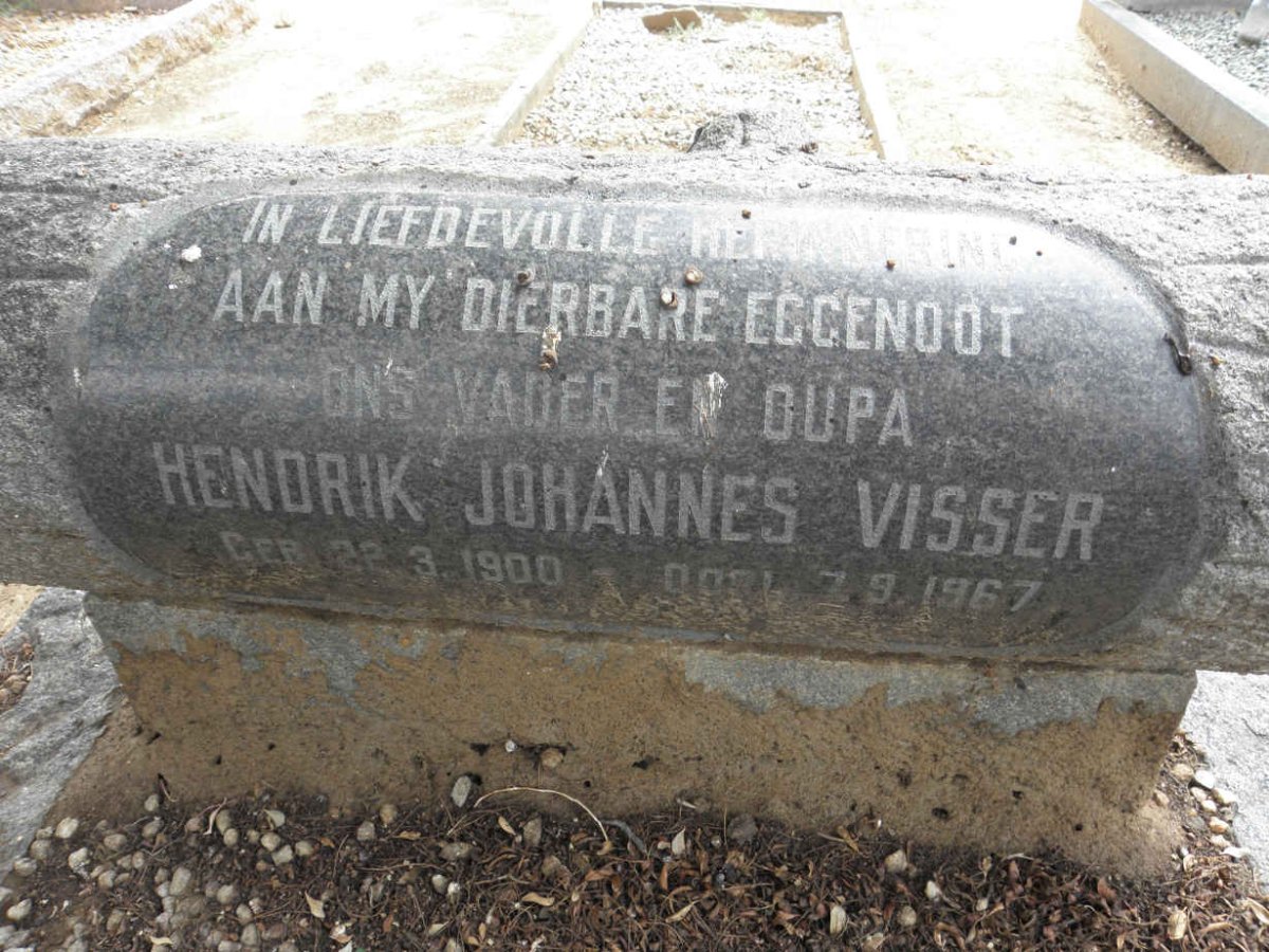 VISSER Hendrik Johannes 1900-1967