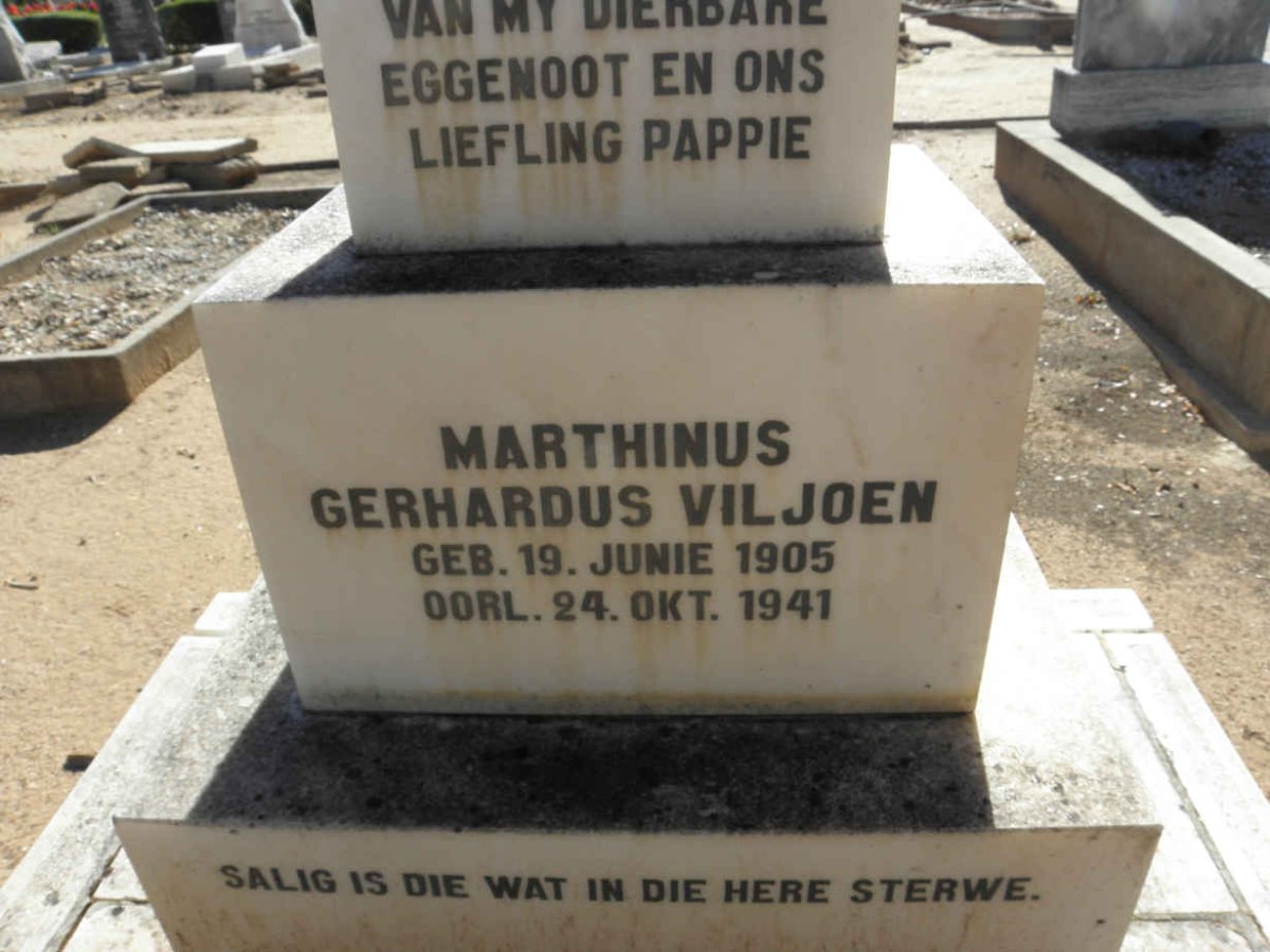 VILJOEN Marthinus Gerhardus 1905-1941