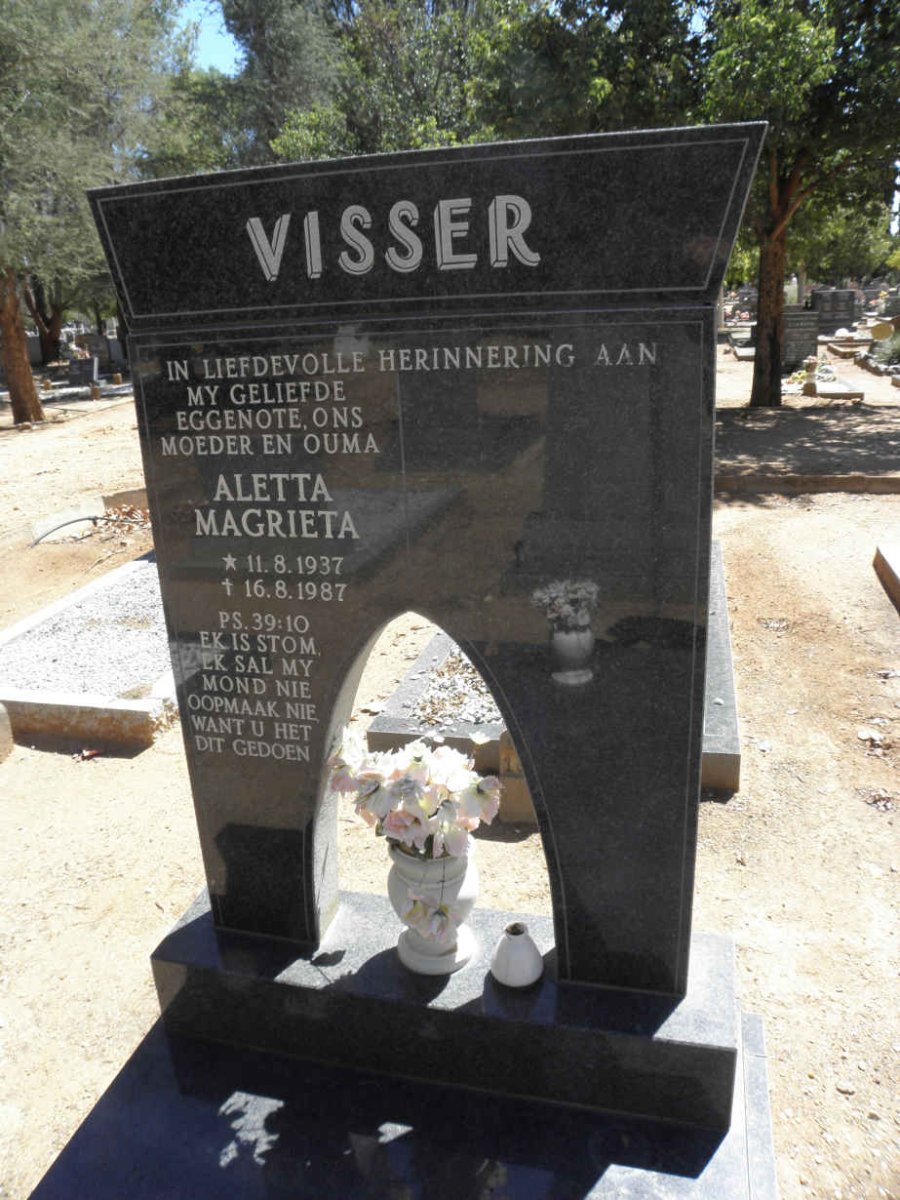 VISSER Aletta Magrieta 1937-1987