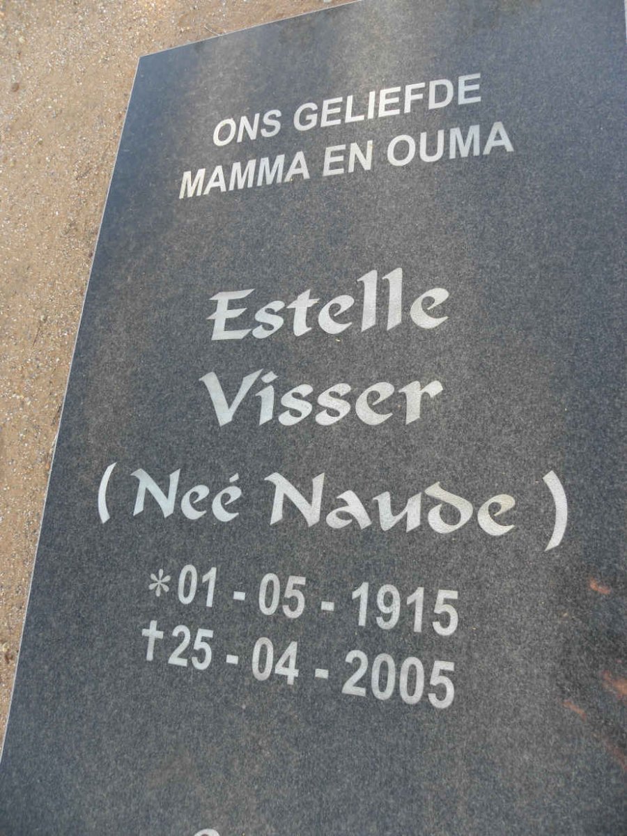 VISSER Estelle nee NAUDE 1915-2005