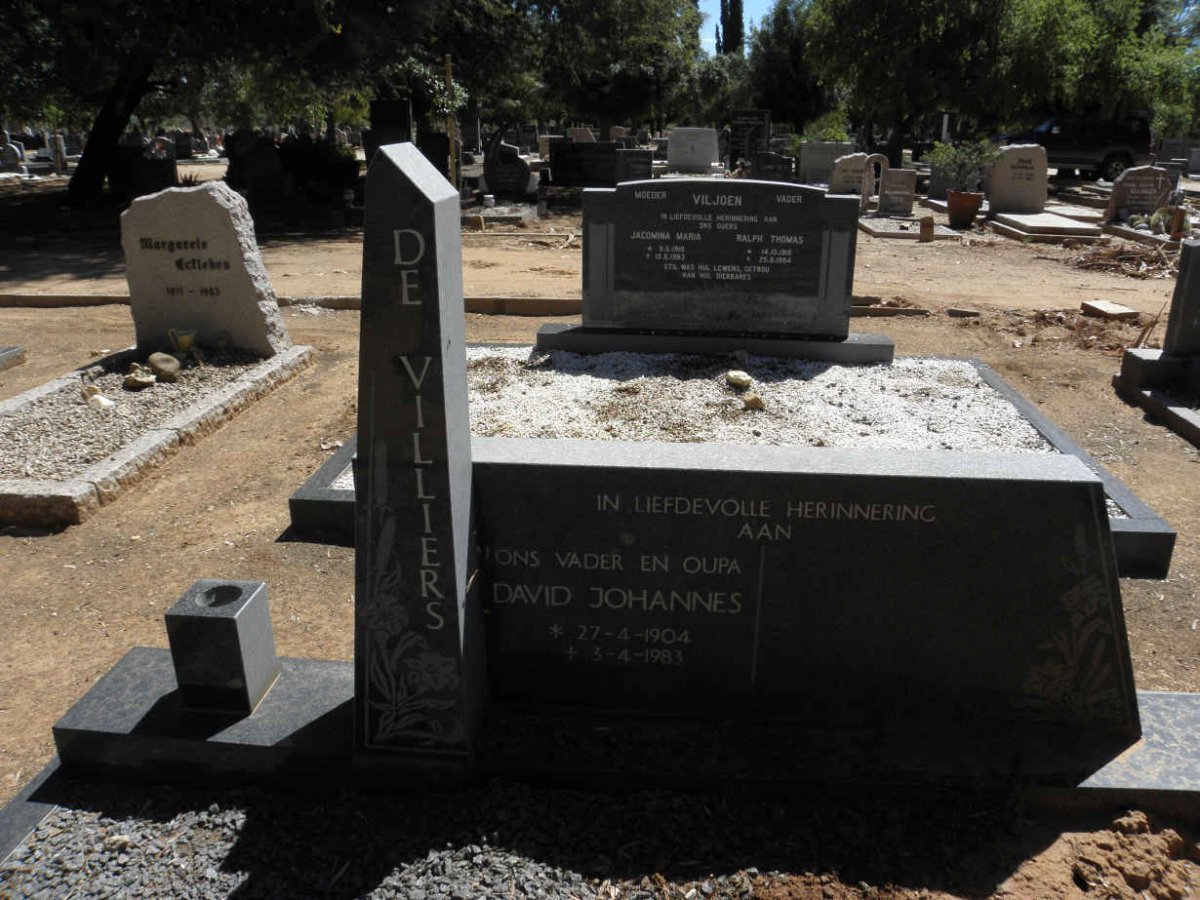VILLIERS David Johannes, de 1904-1983