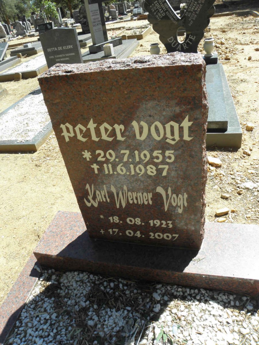 VOGT Peter 1955-1987 :: VOGT Karl Werner 1923-2007
