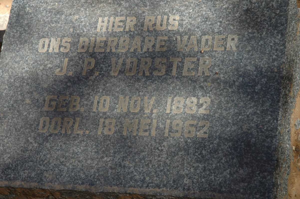 VORSTER J.P. 1882-1962