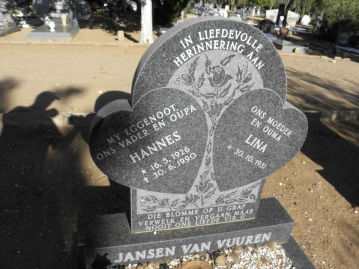 VUUREN Hannes, Jansen van 1926-1990 &amp; Lina 1931-