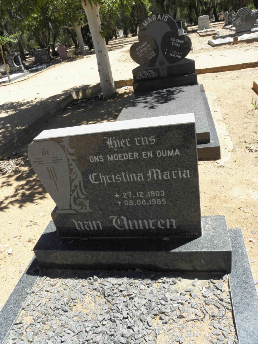 VUUREN Christina Maria, van 1903-1985