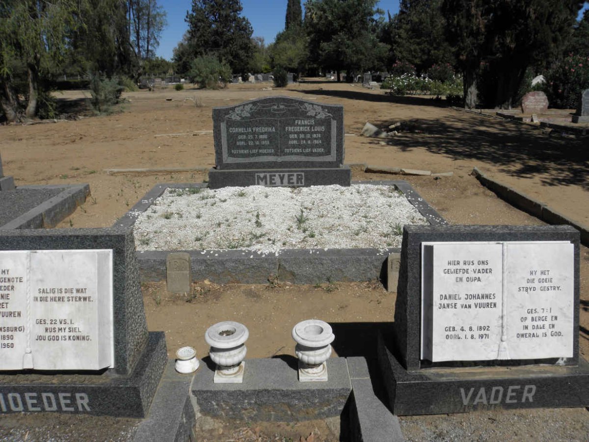 VUUREN Daniel Johannes, Janse van 1892-1971 &amp; ? 1890-1960