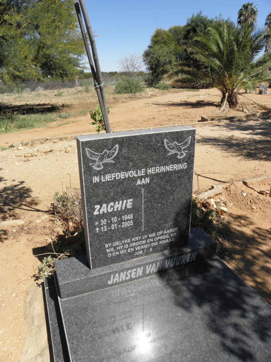 VUUREN Zachie, Jansen van 1948-2005