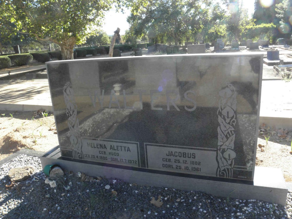WALTERS Jacobus 1882-1961 &amp; Helena Aletta HUGO 1890-1972