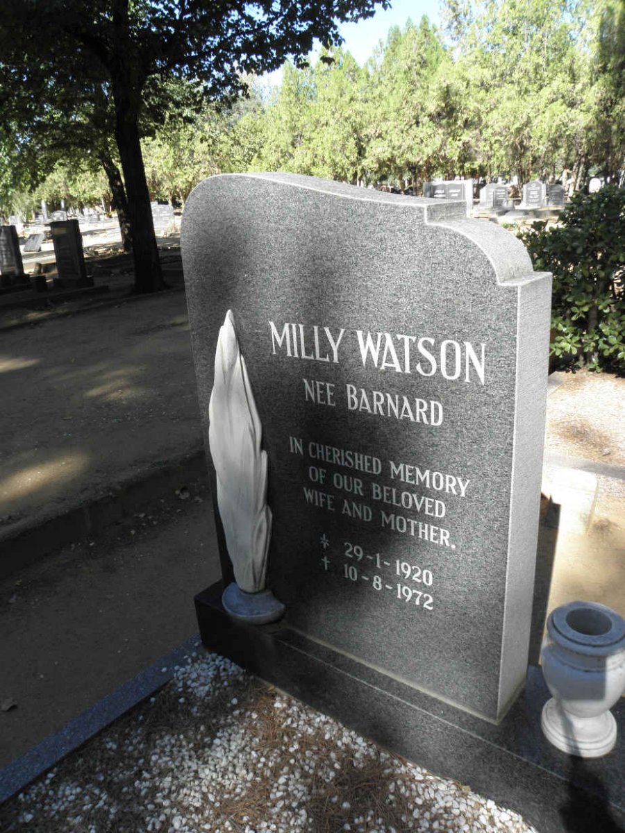 WATSON Milly nee BARNARD 1920-1972