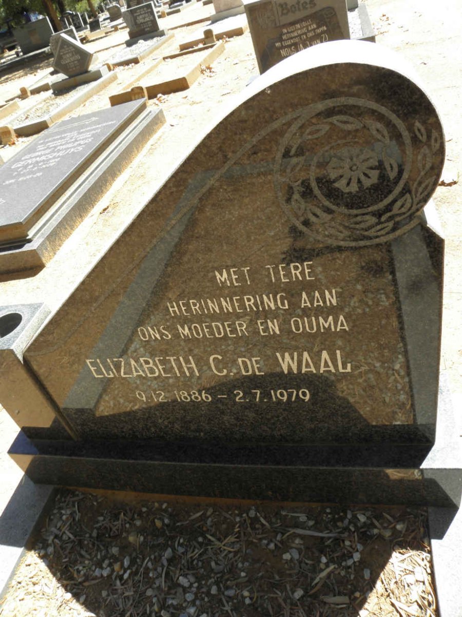 WAAL Elizabeth C., de 1886-1979