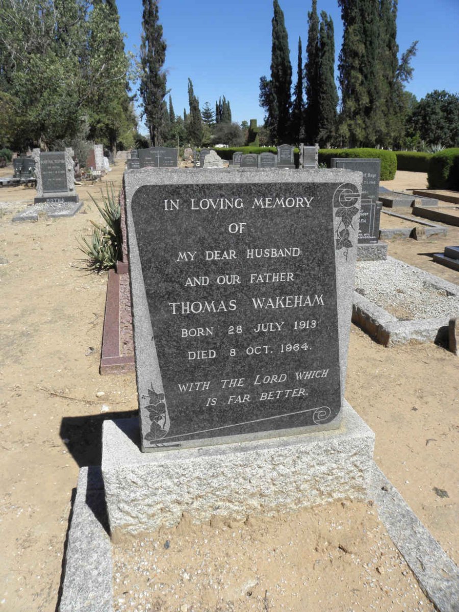 WAKEHAM Thomas 1913-1964