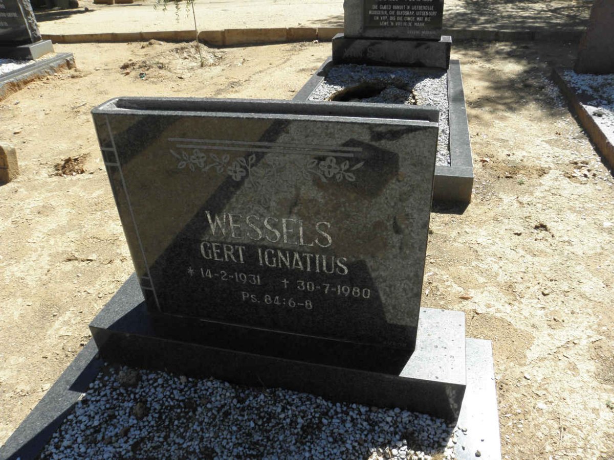 WESSELS Gert Ignatius 1931-1980