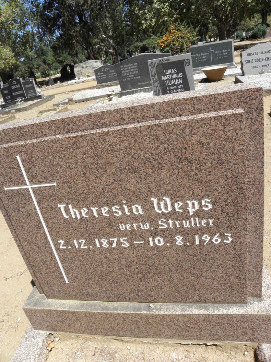 WEPS Theresia nee STRULLER 1875-1963