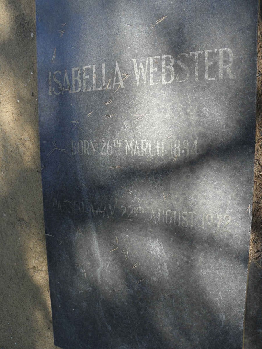 WEBSTER Isabella 1884-1972