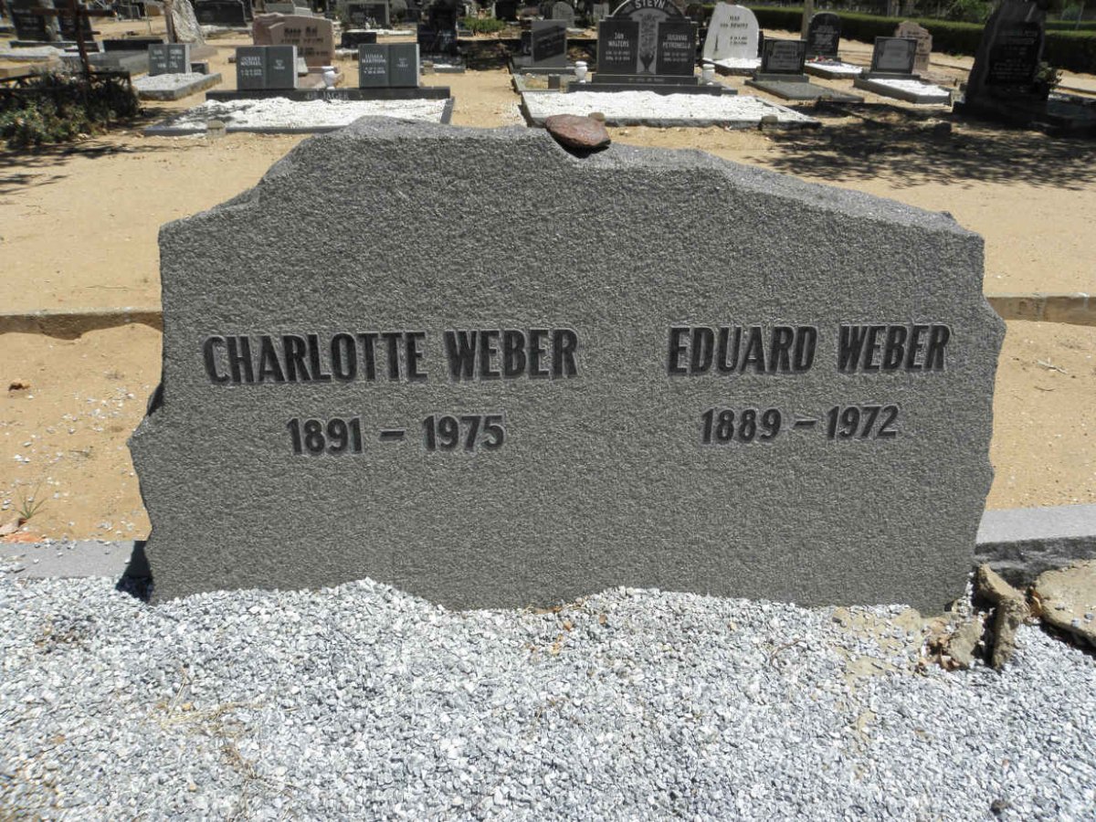 WEBER Eduard 1889-1972 &amp; Charlotte 1891-1975