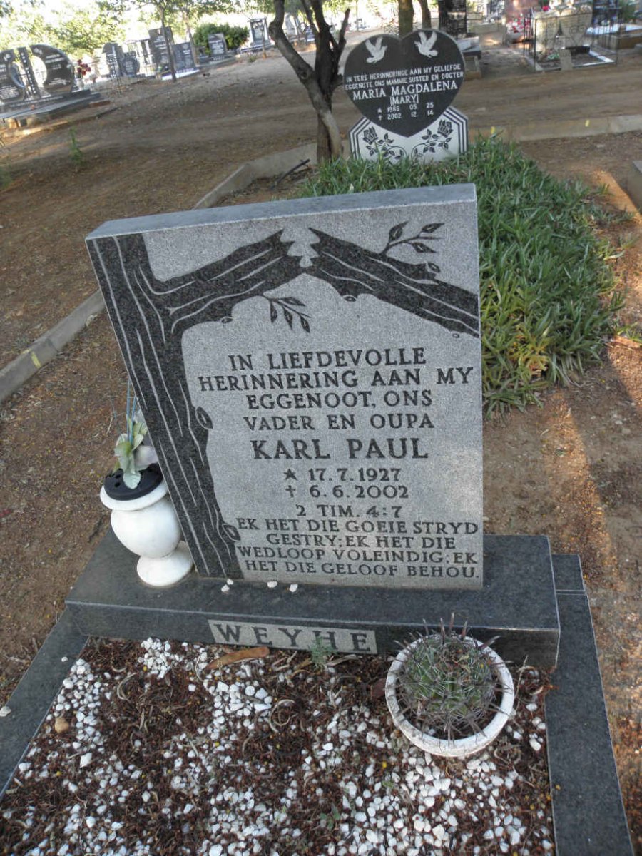 WEYHE Karl Paul 1927-2002