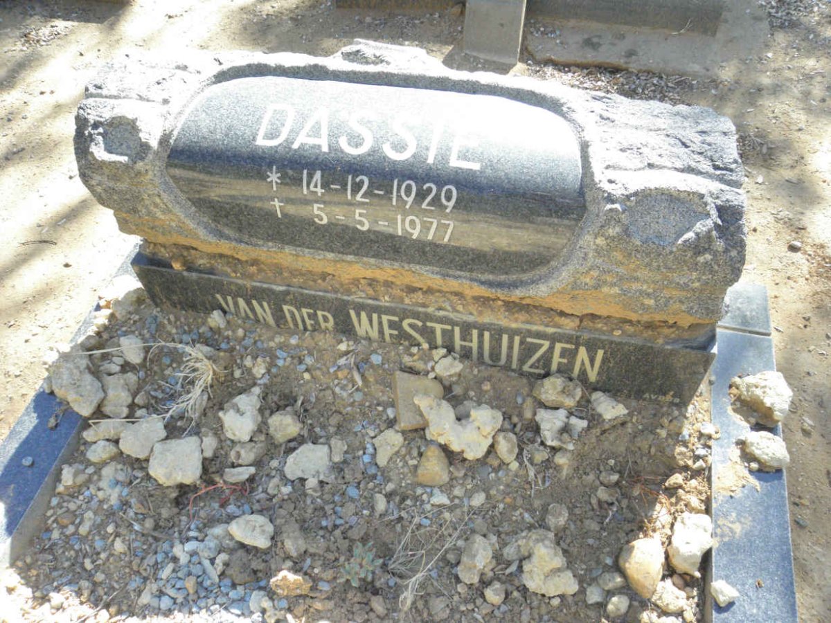WESTHUIZEN Dassie, van der 1929-1977