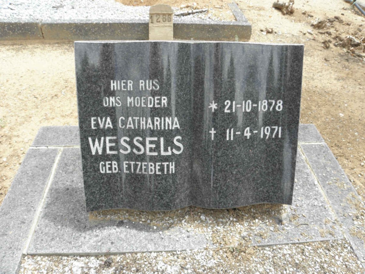 WESSELS Eva Catharina nee ETZEBETH 1878-1971