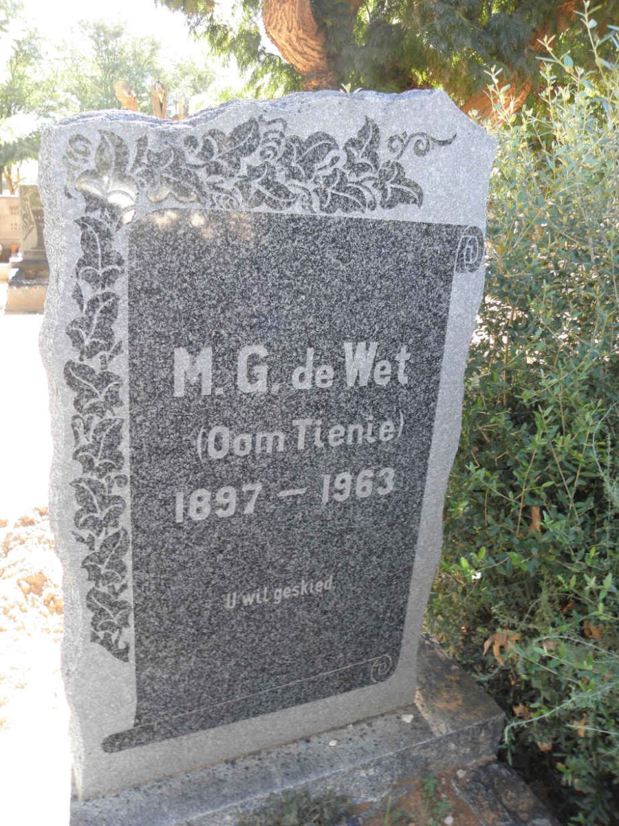 WET M.G. , de 1897-1963