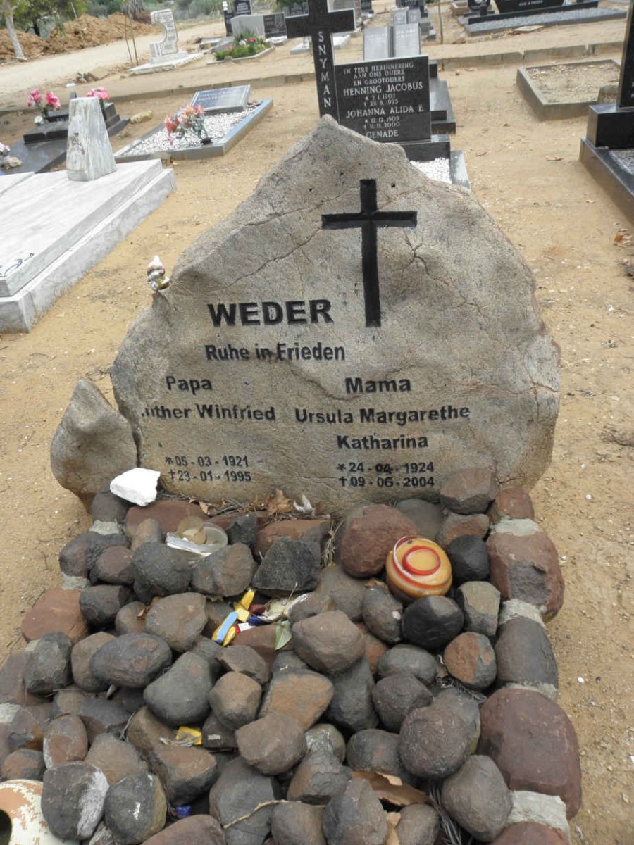 WEDER Gunther Winfried 1921-1995 &amp; Ursula Margarethe Katharina 1924-2004