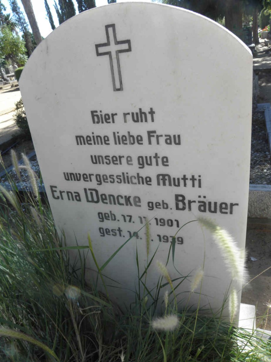 WENCKE Erna nee BRÄUER 1901-1939
